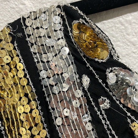 Vintage Joie de Vie Night N’ Day Intimates Sequin Butterfly top - Picture 4 of 7